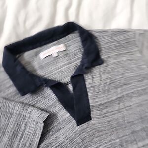 Orlebar Brown Felix Polo Shirt Shade Black Melange Men's Size XL 100% Cotton